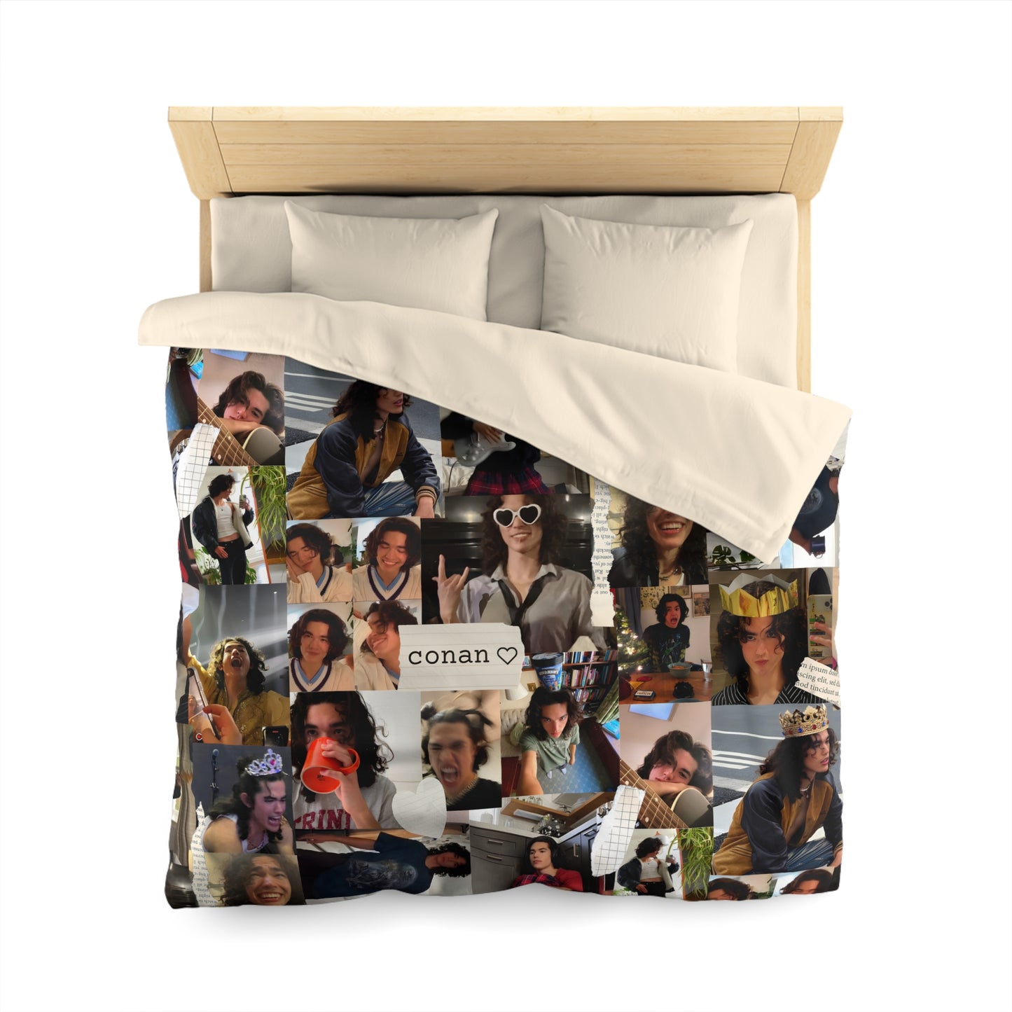 Conan Grey Being Cute Photo Collage Microfiber Duvet Cover