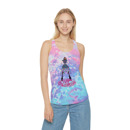 Olivia Rodrigo Hits Magazine Cover Tie Dye Racerback Tank Top