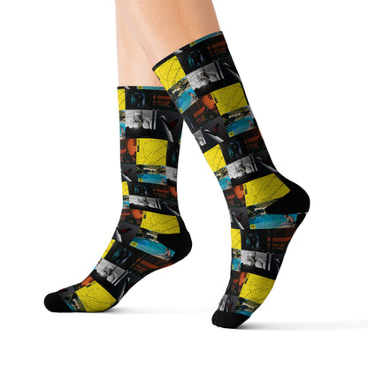 Post Malone Album Art Collage Tube Socks