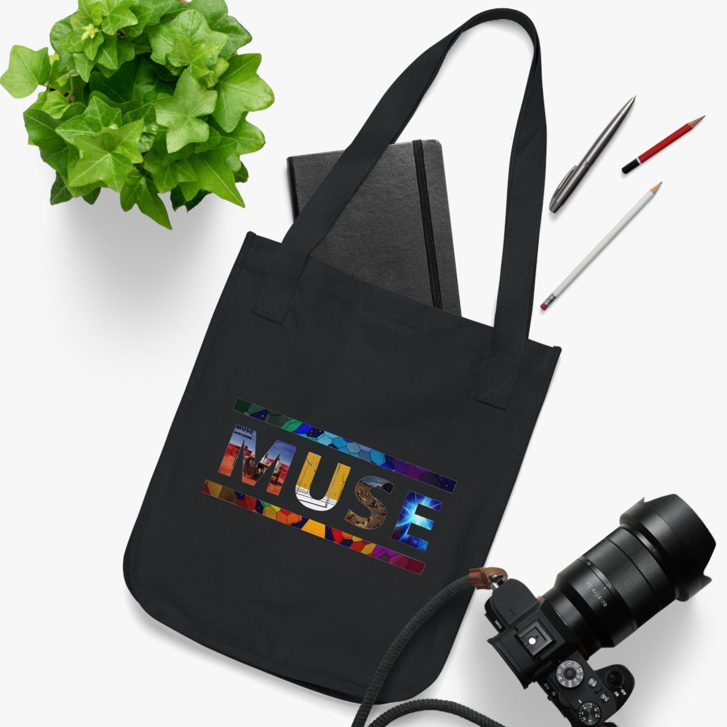 Muse Album Art Letters Organic Canvas Tote Bag