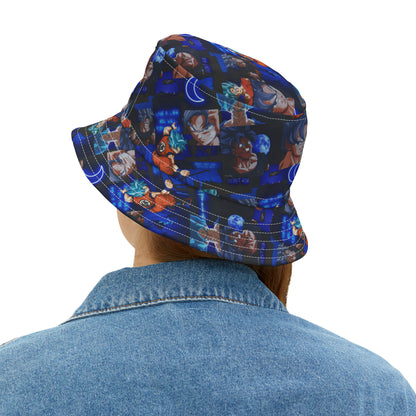 Dragon Ball Z Saiyan Moonlight Collage Bucket Hat