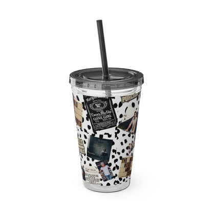 Morgan Wallen Yeehaw Collage Sunsplash Tumbler with Straw