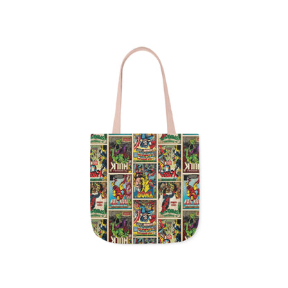 Marvel Comic Book Cover Collage Polyester Canvas Tote Bag