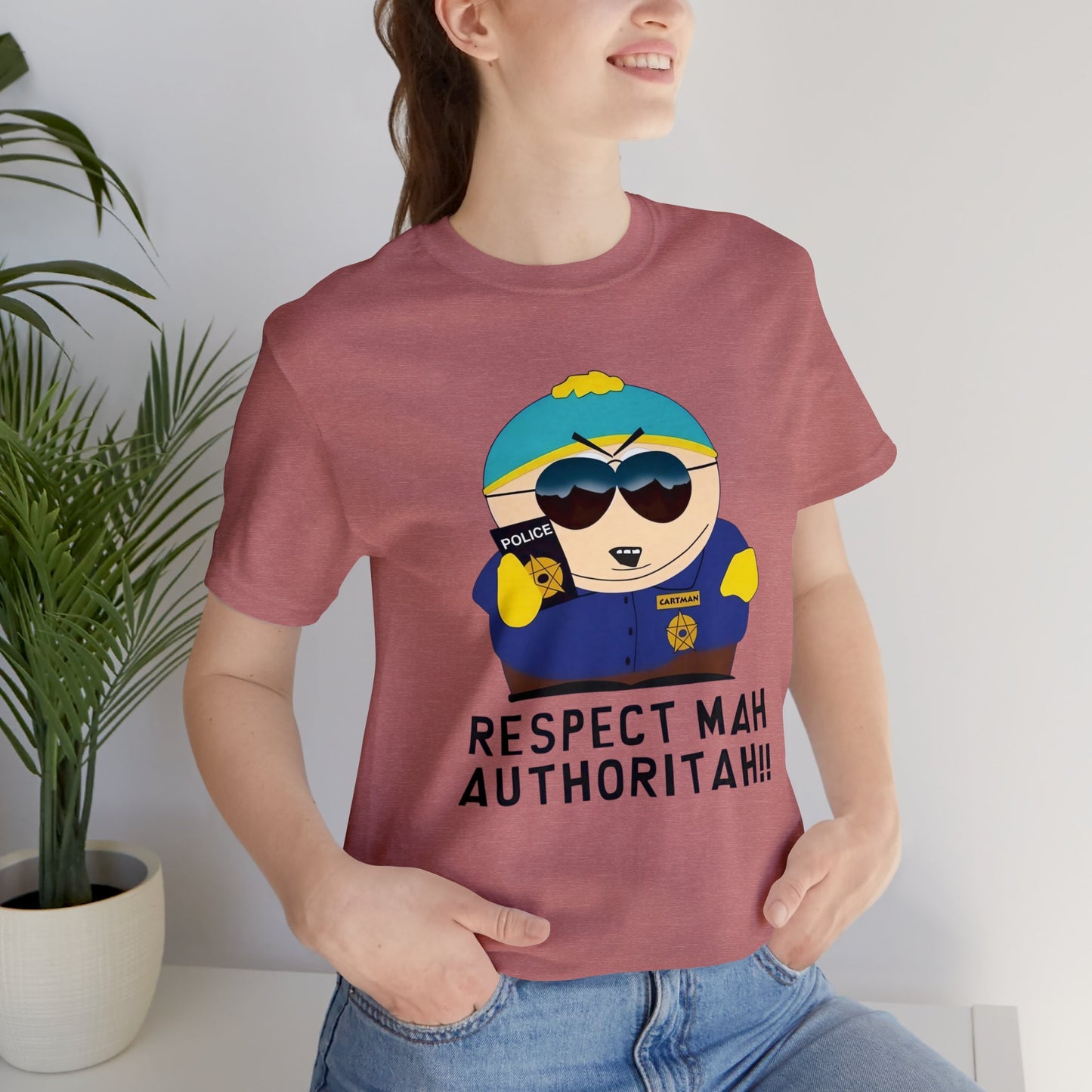 South Park Cartman Respect Mah Autheritah! Unisex Jersey Short Sleeve Tee