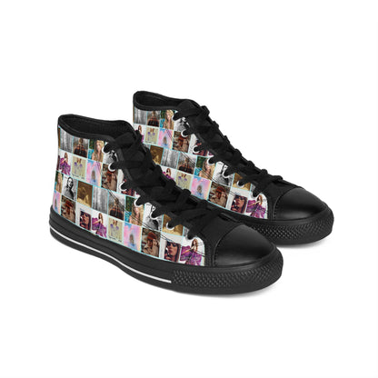 Taylor Swift Album Art Collage Women's Classic Sneakers