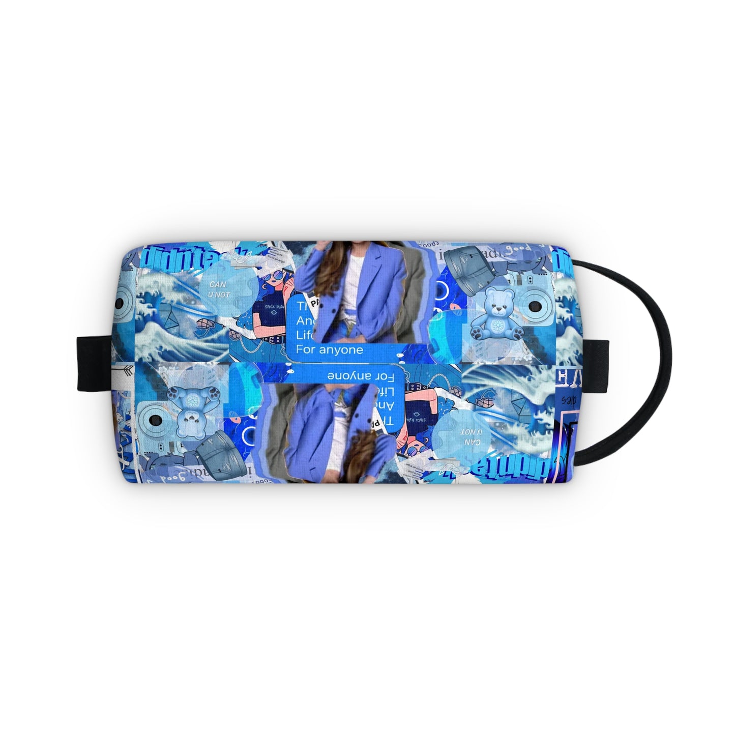 Olivia Rodrigo Blue Aesthetic Collage Toiletry Bag