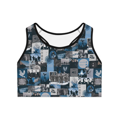 Coldplay Sunrise Sunset Collage Sports Bra