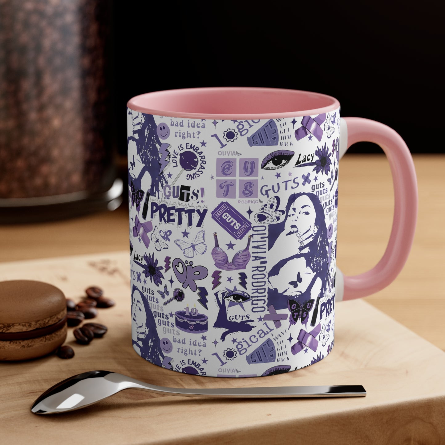 Olivia Rodrigo Guts Tour Collage Accent Coffee Mug, 11oz