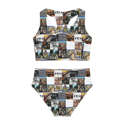 The Beatles Album Cover Collage Girls Two Piece Swimsuit