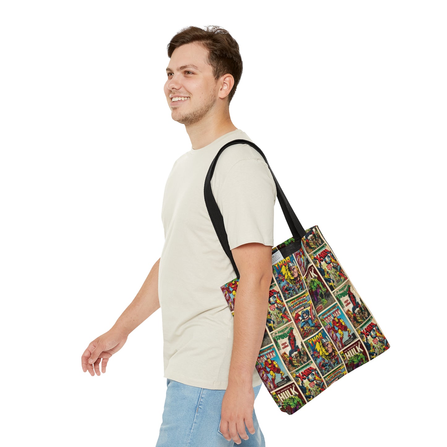 Marvel Comic Book Cover Collage Tote Bag