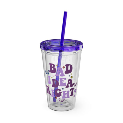 Olivia Rodrigo Bad Idea Right? Sunsplash Tumbler with Straw