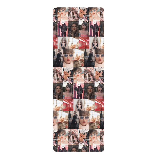 Taylor Swift 1989 Blank Space Collage Rubber Yoga Mat