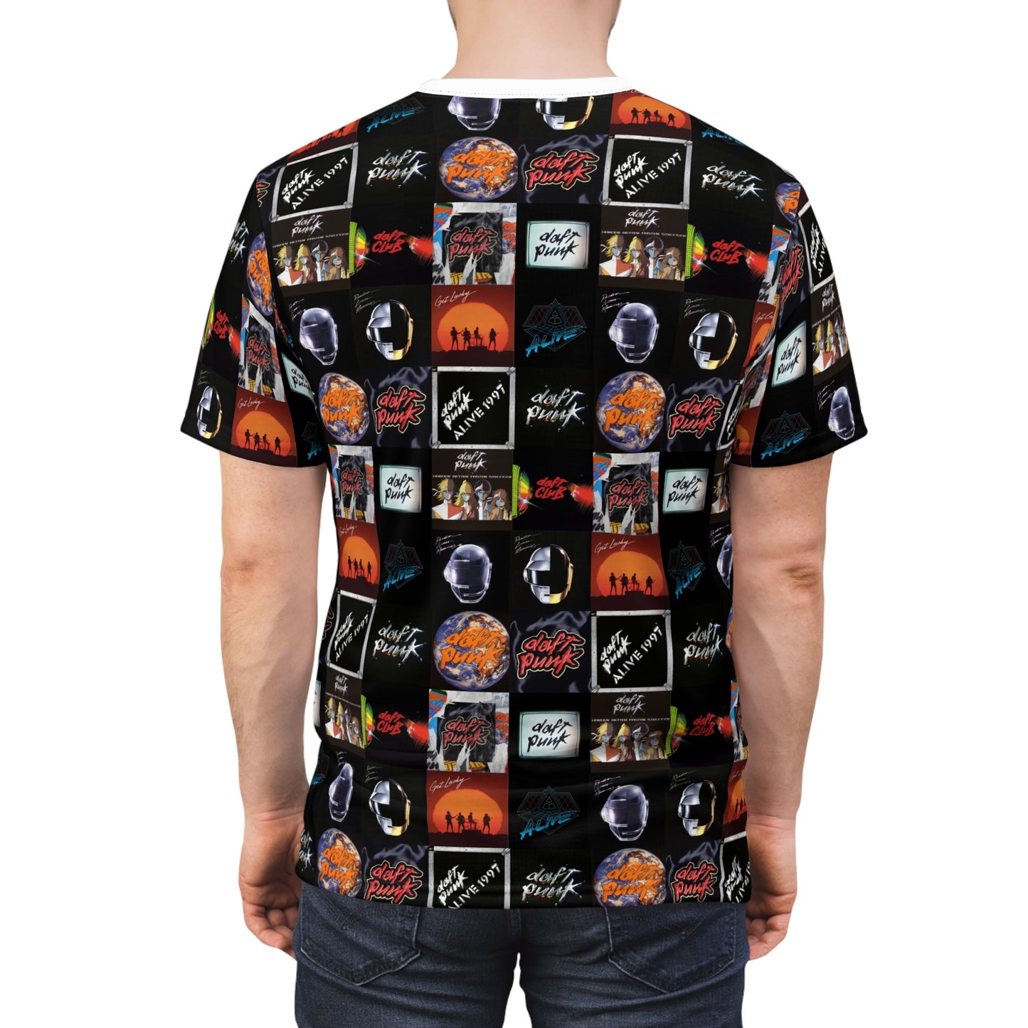 Daft Punk Album Cover Art Collage Unisex Tee Shirt