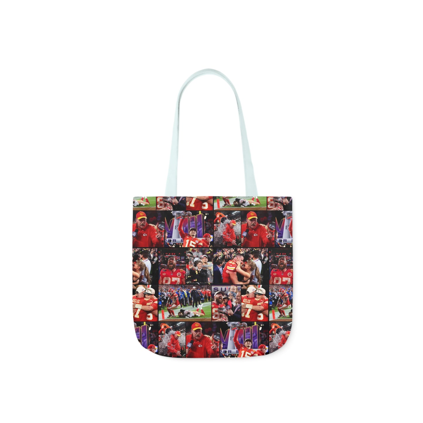 Kansas City Chiefs Superbowl LVIII Championship Victory Collage Polyester Canvas Tote Bag