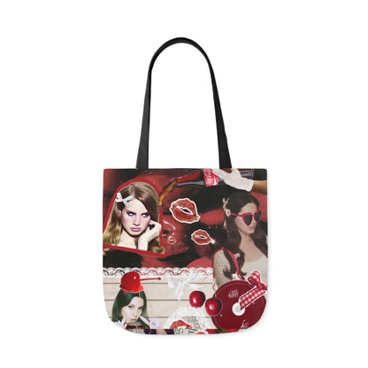 Lana Del Rey Cherry Coke Collage Polyester Canvas Tote Bag