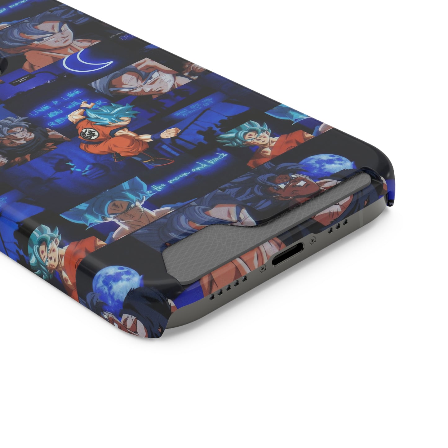 Dragon Ball Z Saiyan Moonlight Collage Phone Case With Card Holder