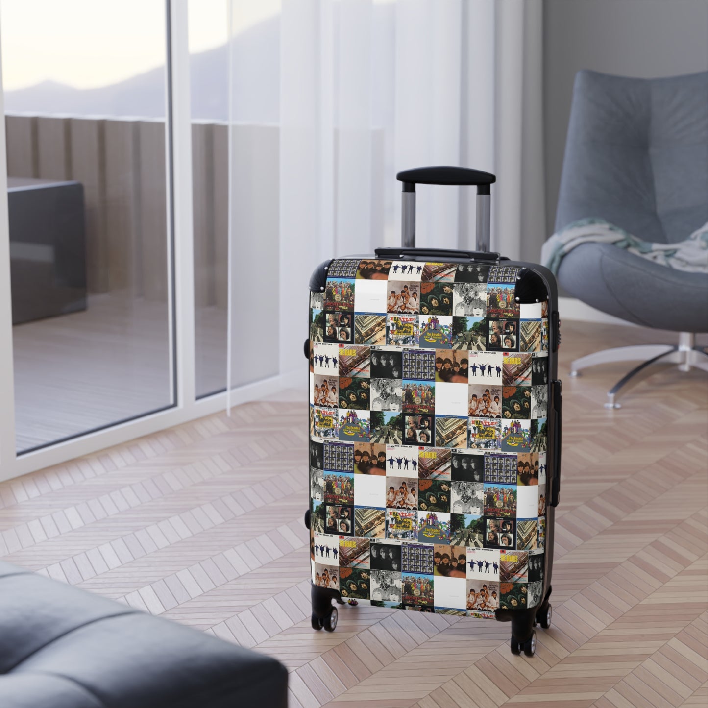 The Beatles Album Cover Collage Suitcase