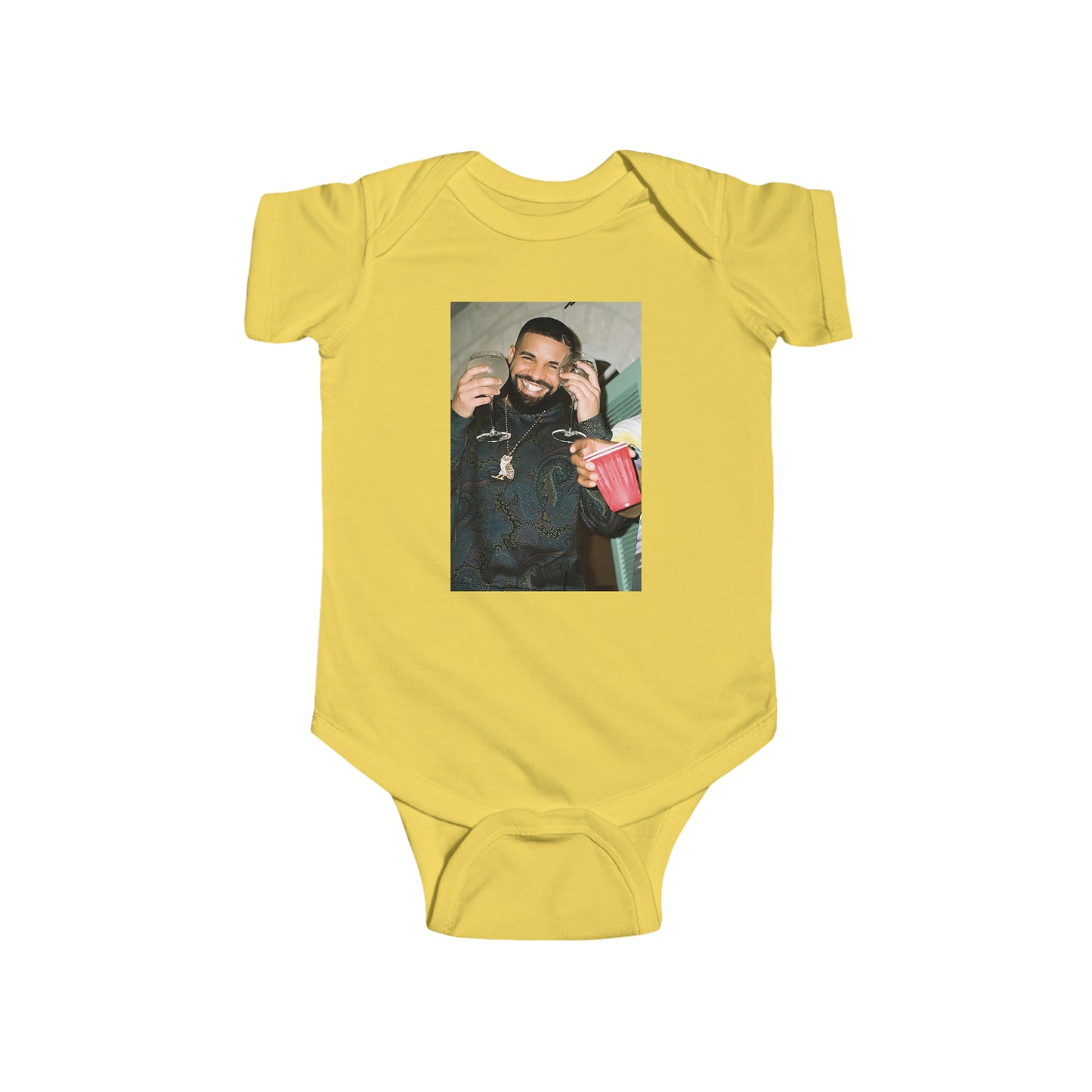 Drake Happy And Drinking Infant Bodysuit Onesie