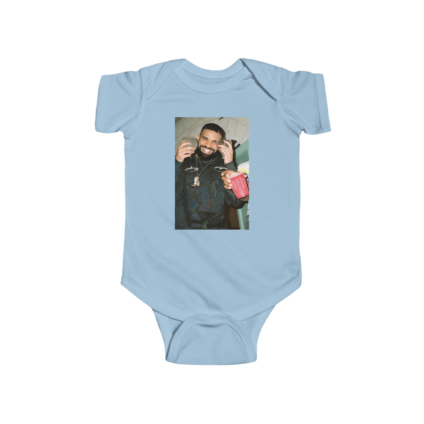 Drake Happy And Drinking Infant Bodysuit Onesie