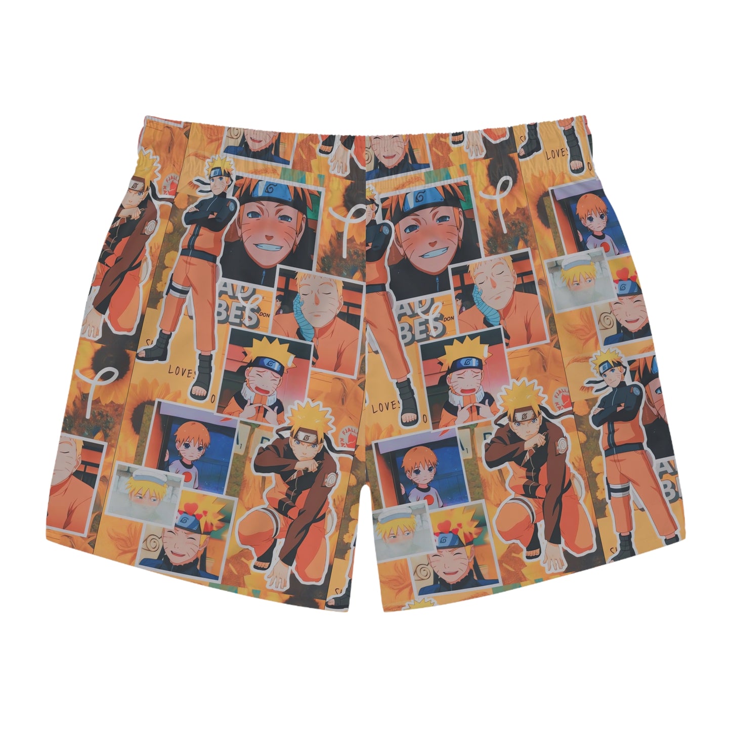 Naruto Uzumaki Sunflower Blaze Collage Swim Trunks