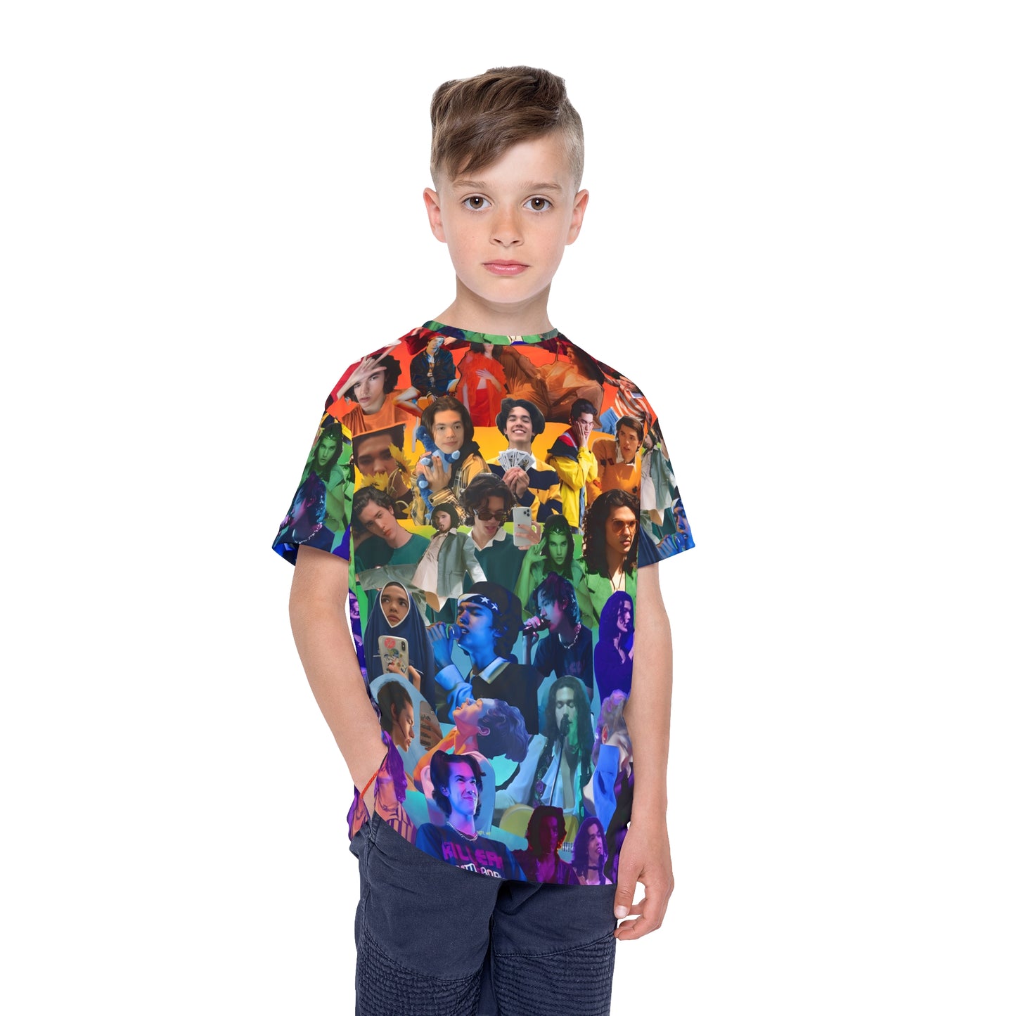 Conan Grey Rainbow Photo Collage Kids Sports Jersey