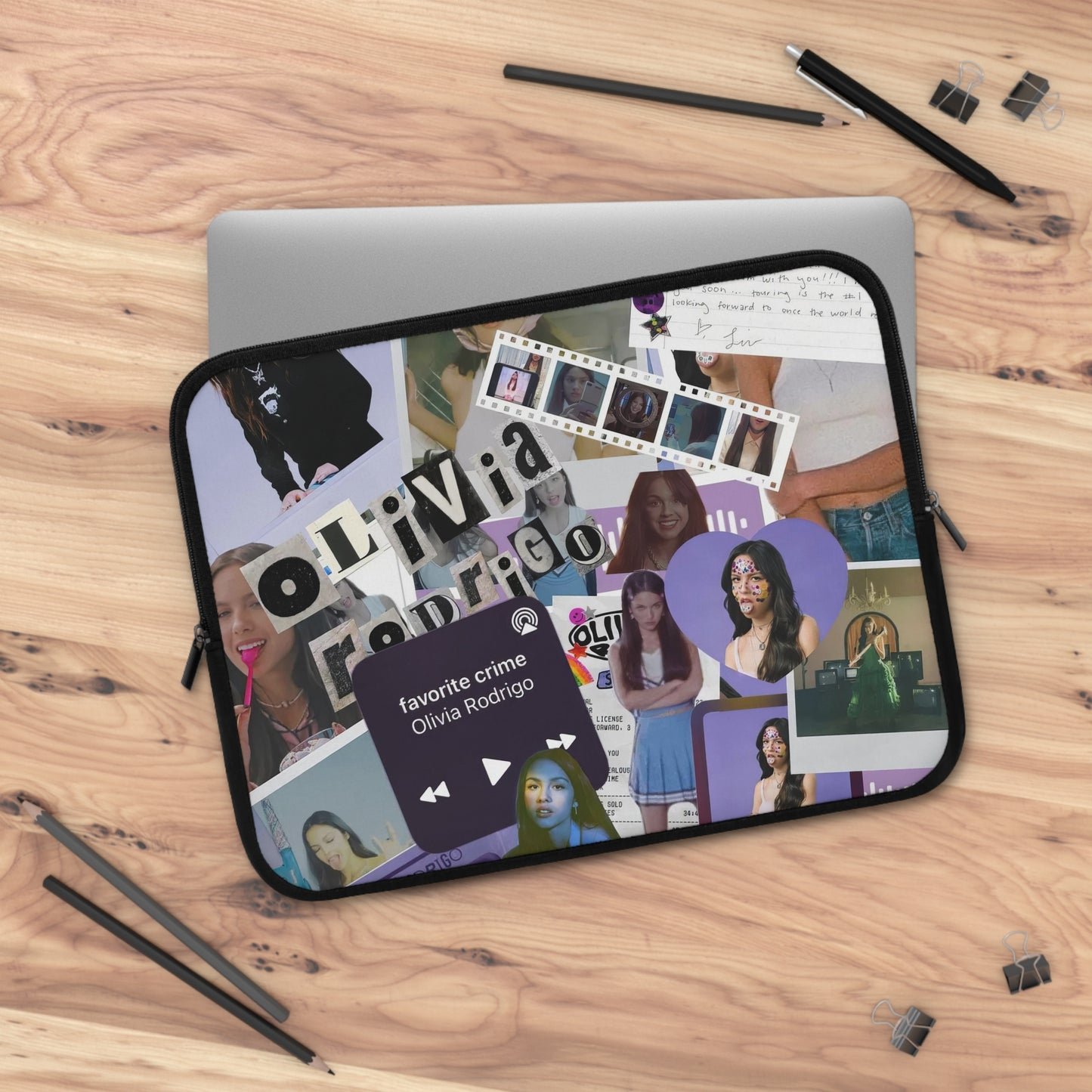 Olivia Rodrigo Deja Vu Collage Laptop Sleeve