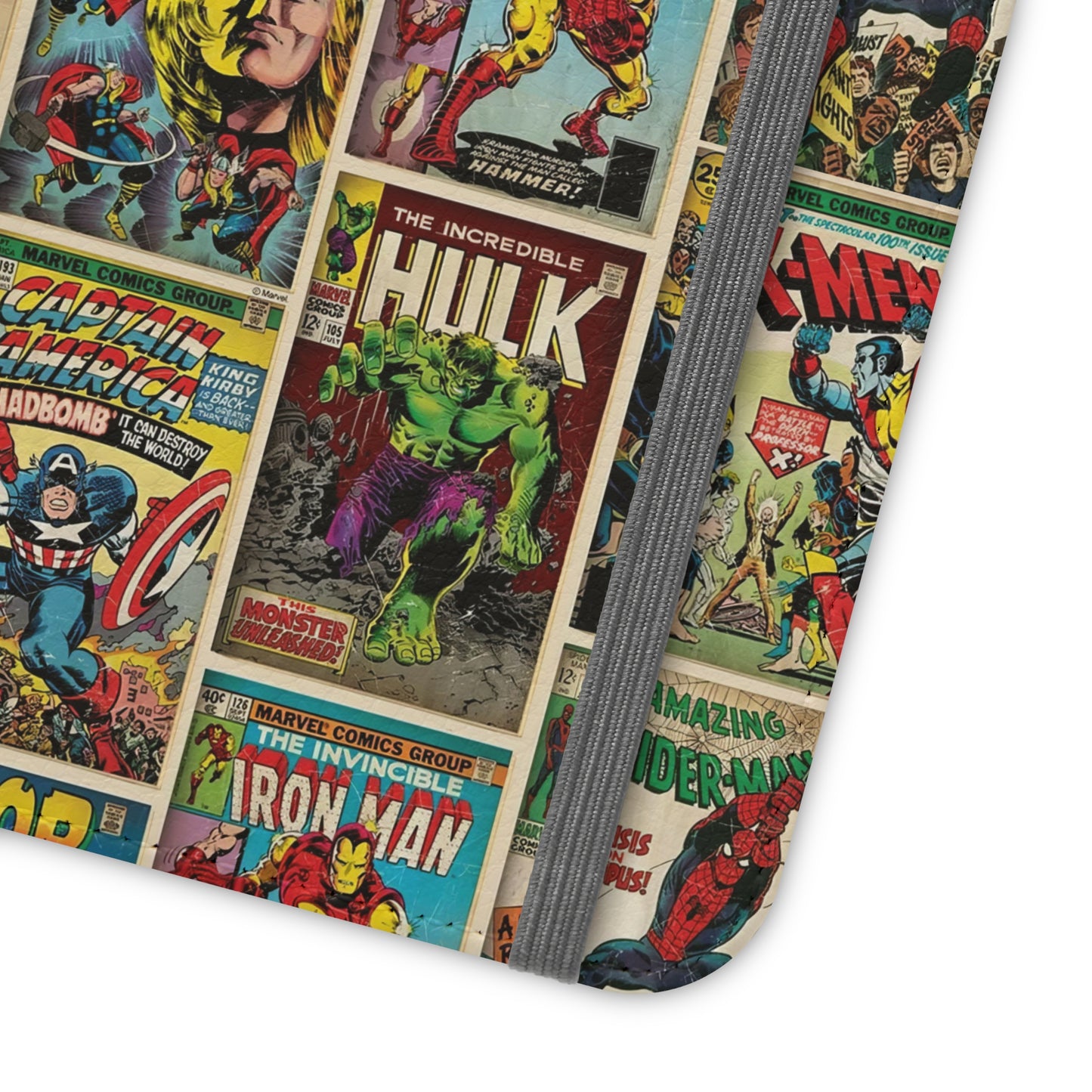 Marvel Comic Book Cover Collage Phone Flip Case