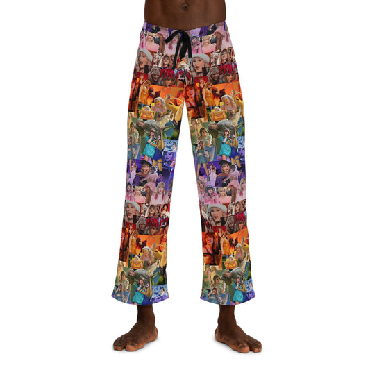 Taylor Swift Rainbow Photo Collage Men's Pajama Pants