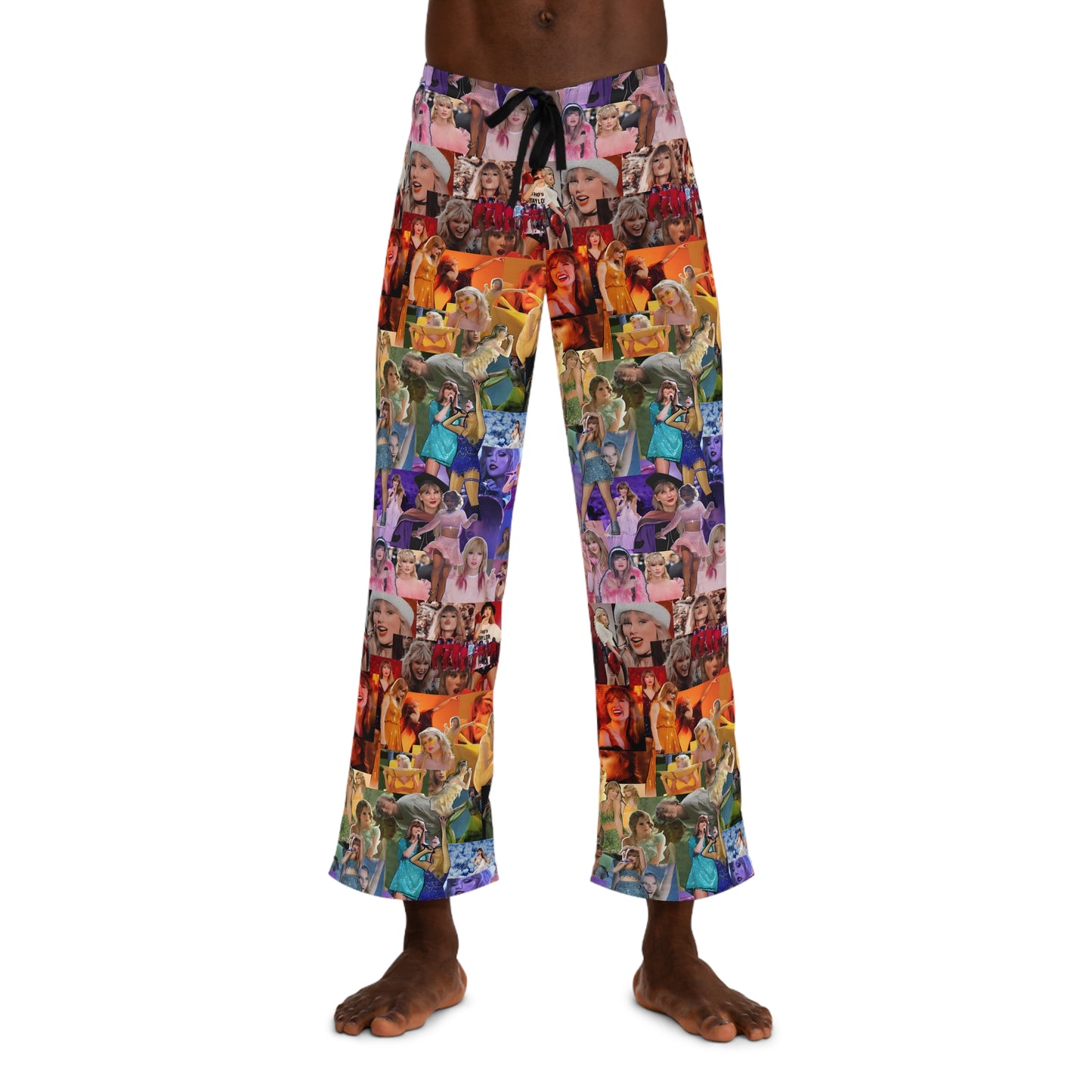 Taylor Swift Rainbow Photo Collage Men's Pajama Pants