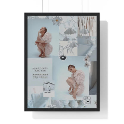 Olivia Rodrigo White Aesthetic Collage Framed Print