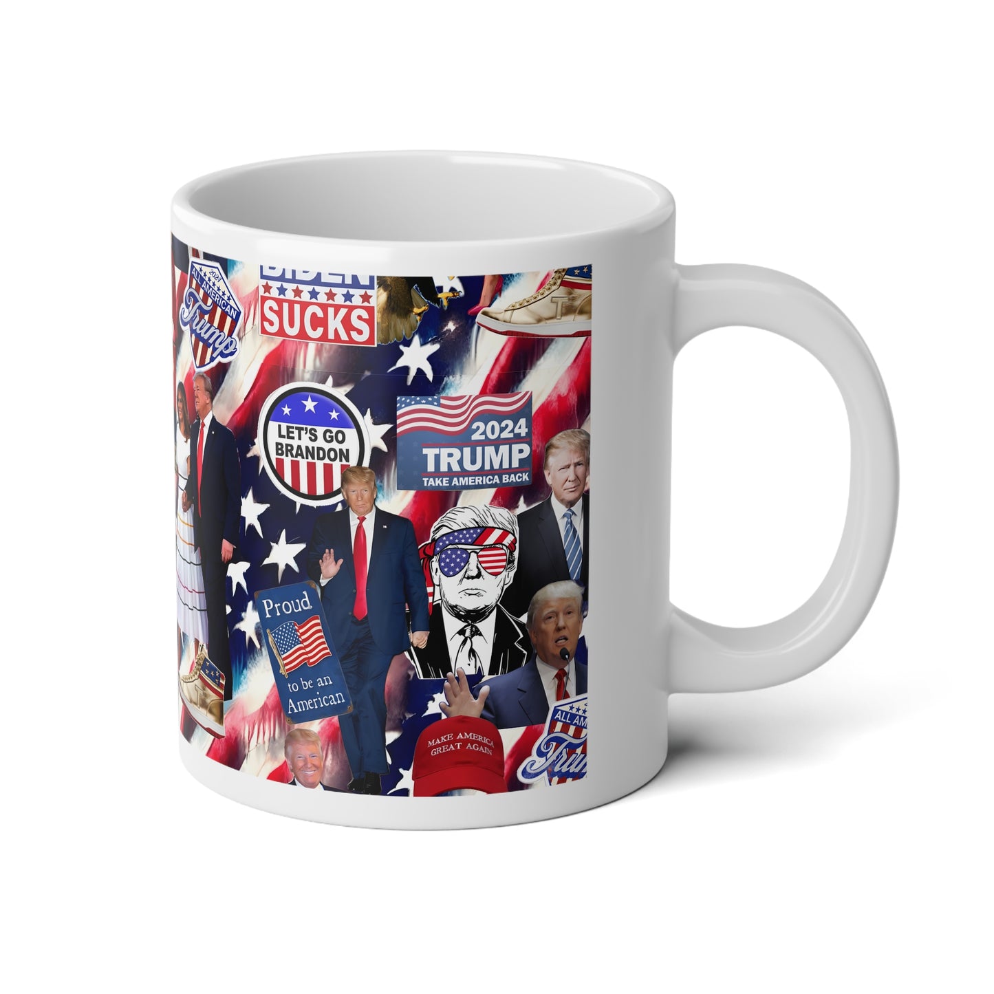 Donald Trump 2024 MAGA Montage Jumbo Mug