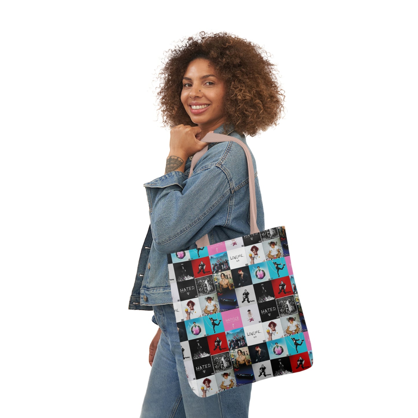 YUNGBLUD Album Cover Art Collage Polyester Canvas Tote Bag