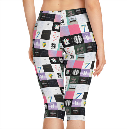 BTS Album Cover Art Collage Women's Capri Leggings