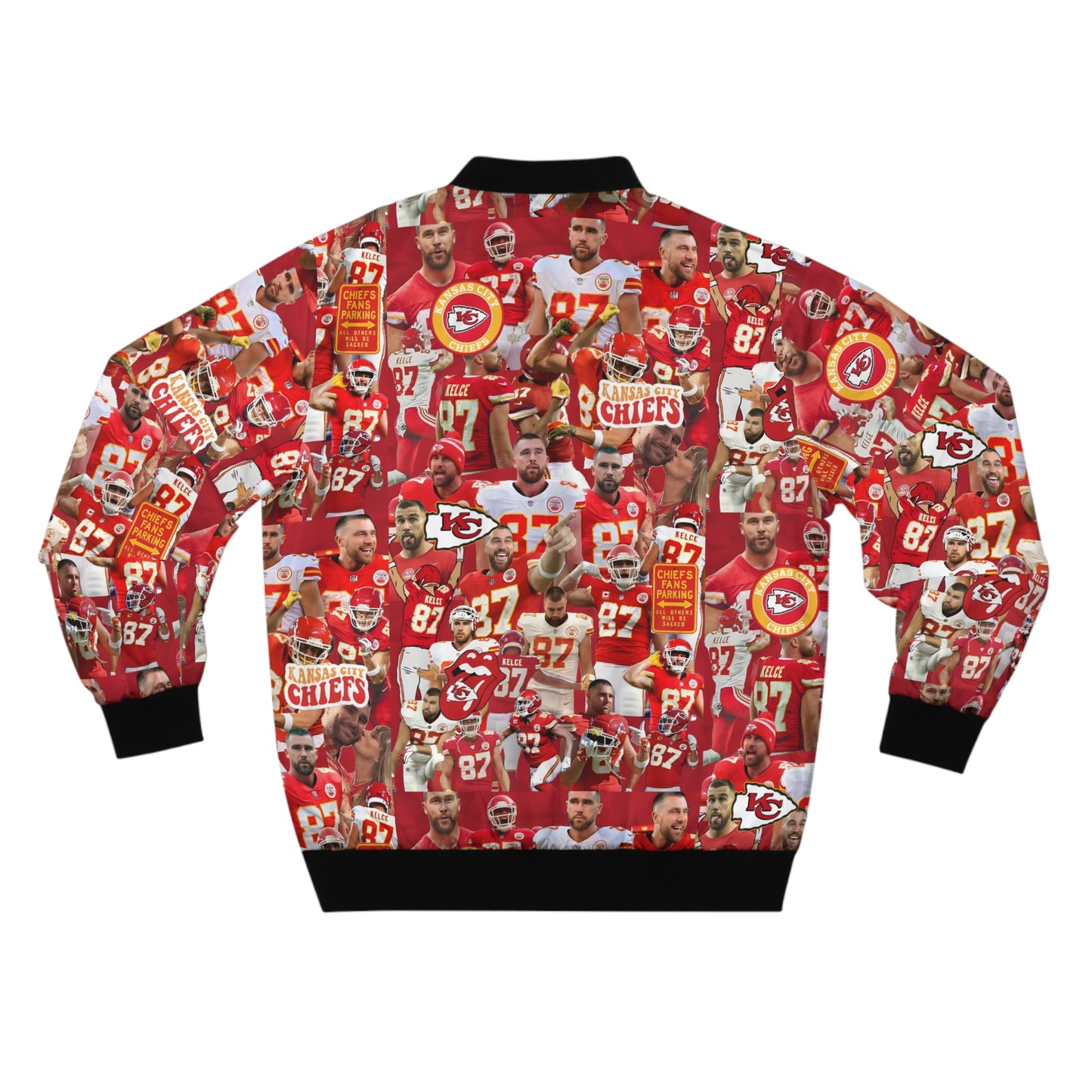 Travis Kelce Chiefs Red Collage Men's Bomber Jacket