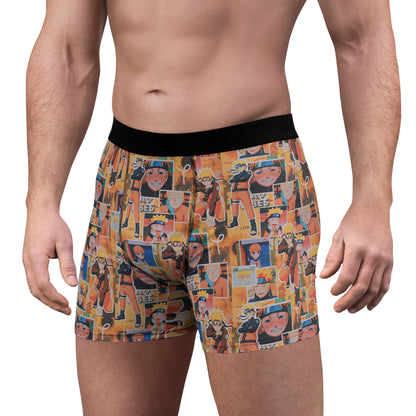 Naruto Uzumaki Sunflower Blaze Collage Men's Boxer Briefs