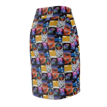 Muse Album Cover Collage Women's Pencil Skirt