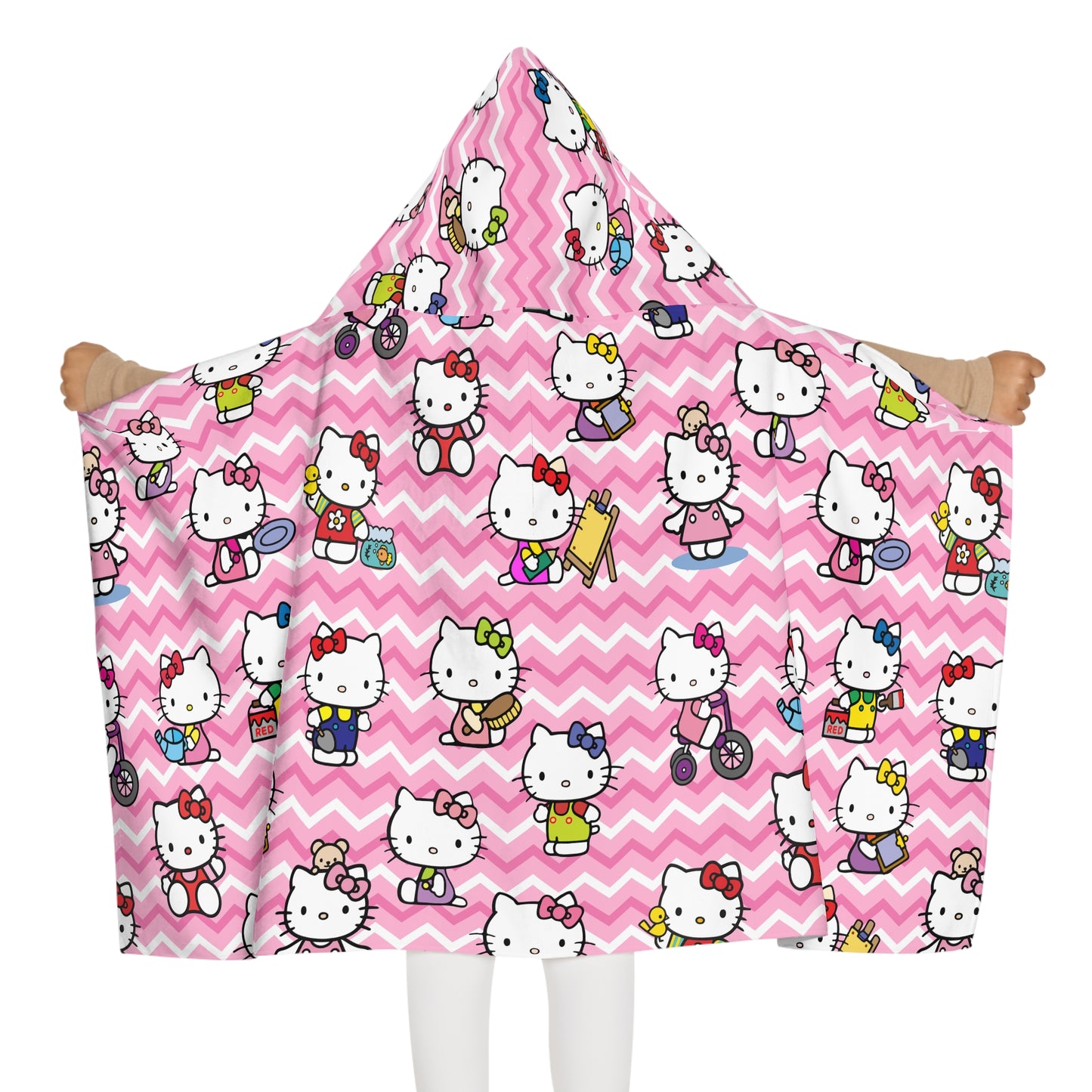 Hello Kitty Playtime Collage Youth Hooded Towel