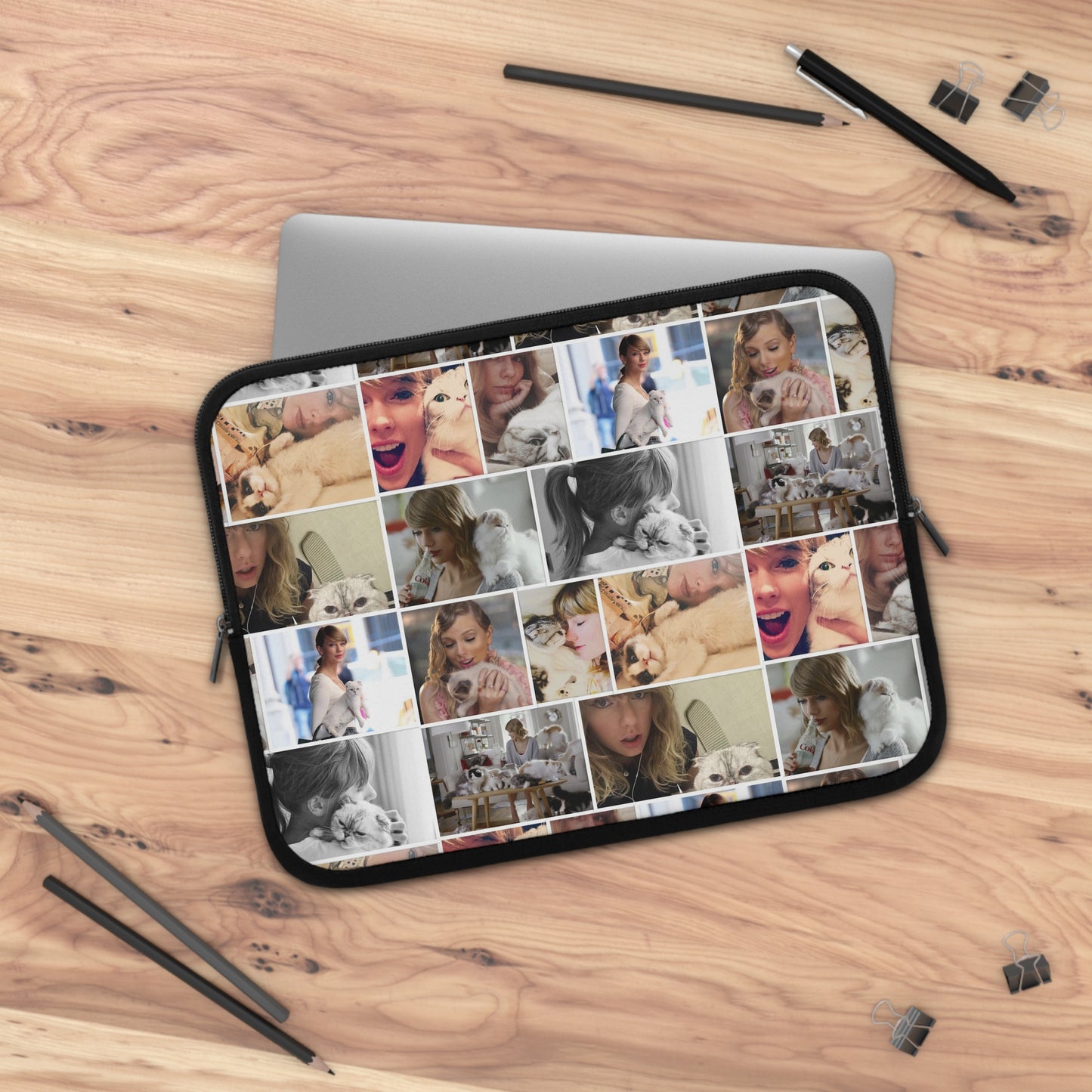 Taylor Swift's Cats Collage Pattern Laptop Sleeve