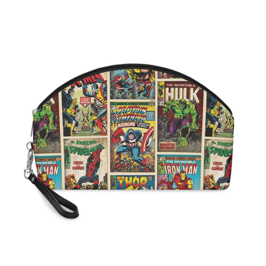 Marvel Comic Book Cover Collage Makeup Bag