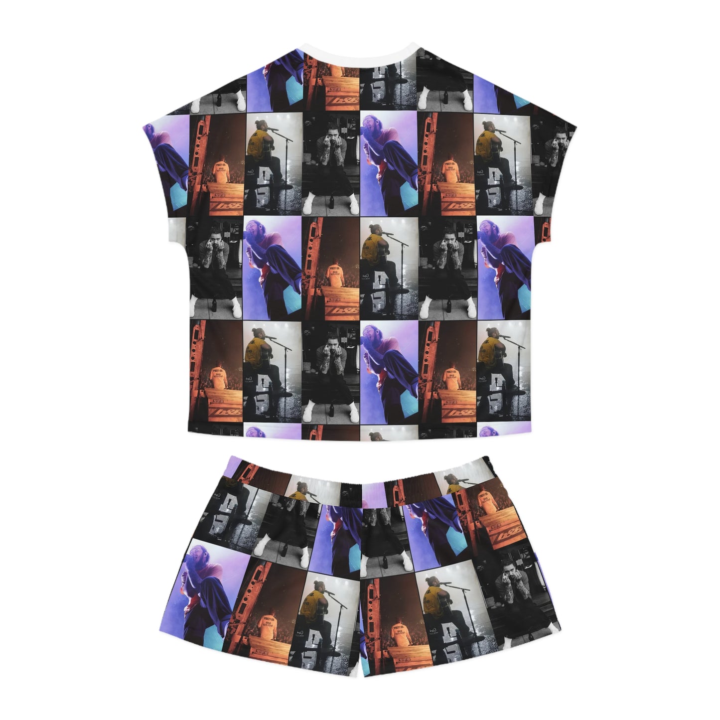 Post Malone On Tour Collage Women's Short Pajama Set