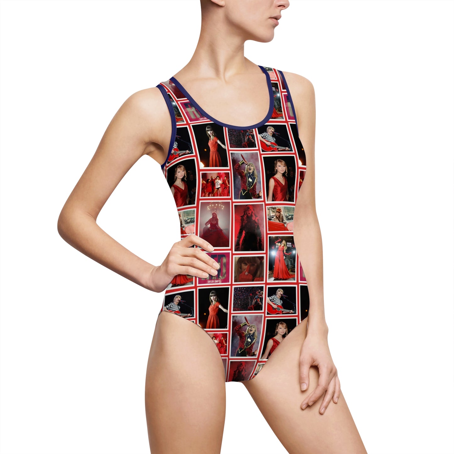 Taylor Swift Red Era Collage Women's Classic One-Piece Swimsuit