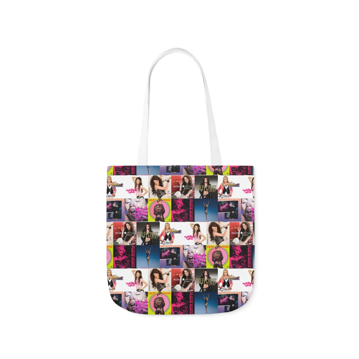 Miley Cyrus Album Cover Collage Polyester Canvas Tote Bag