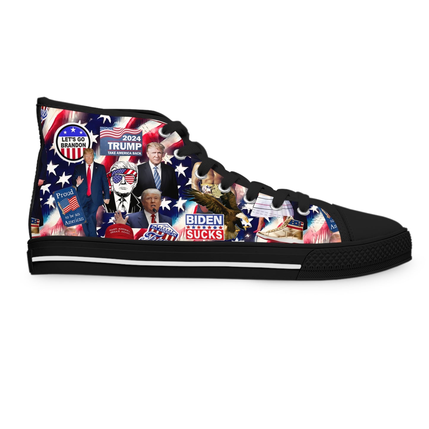 Donald Trump 2024 MAGA Montage Women's High Top Sneakers