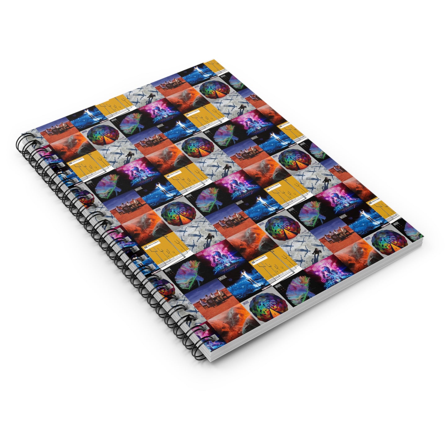 Muse Album Cover Collage Ruled Line Spiral Notebook