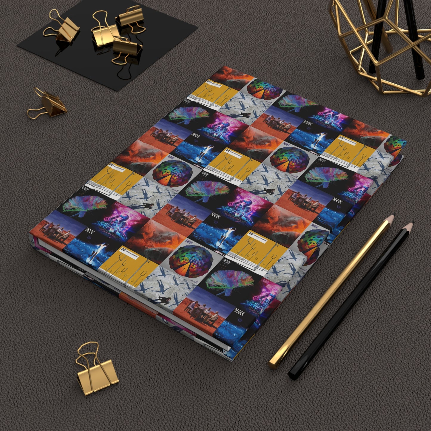 Muse Album Cover Collage Hardcover Journal