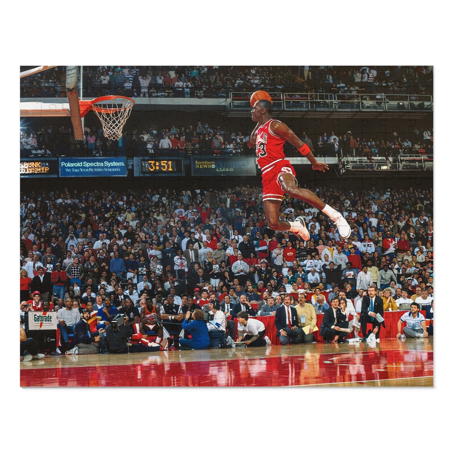 Michael Jordan Free Throw Line Slam Dunk Jigsaw Puzzle (30, 110, 252, 500,1000-Piece)