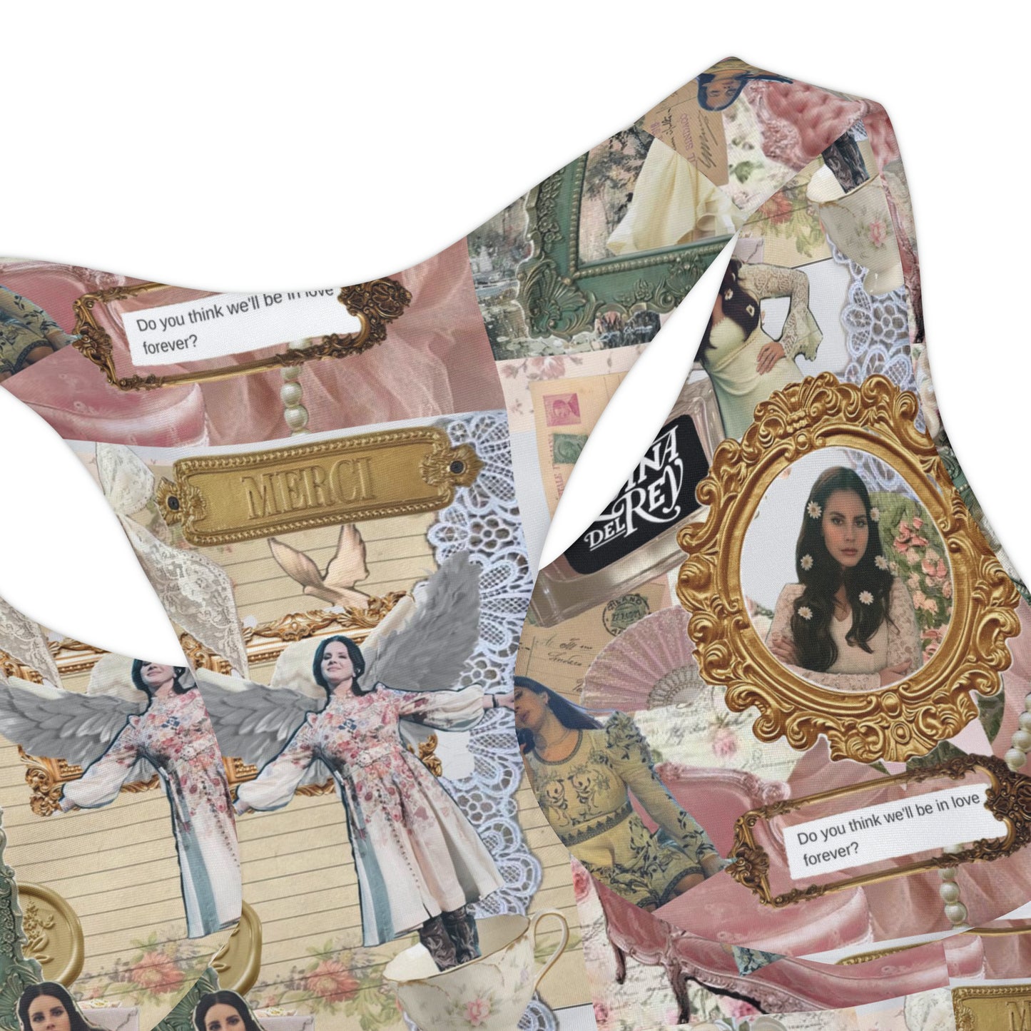 Lana Del Rey Victorian Collage Girls Two Piece Swimsuit