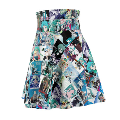 Hatsune Miku Album Cover Collage Women's Skater Skirt