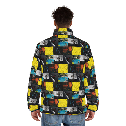 Post Malone Album Art Collage Men's Puffer Jacket