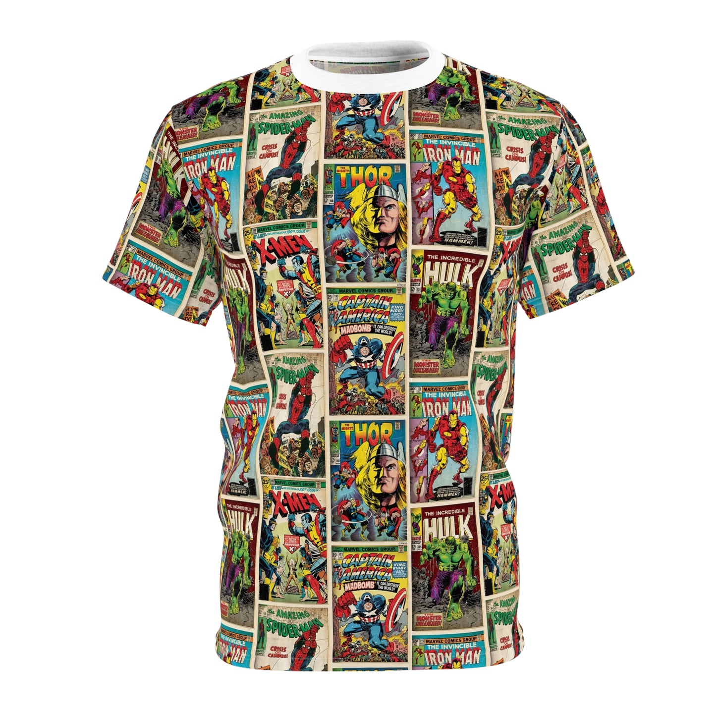 Marvel Comic Book Cover Collage Unisex Tee Shirt